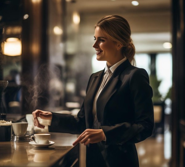 酒店服务礼仪展示一分钟，细节里的温度与专业