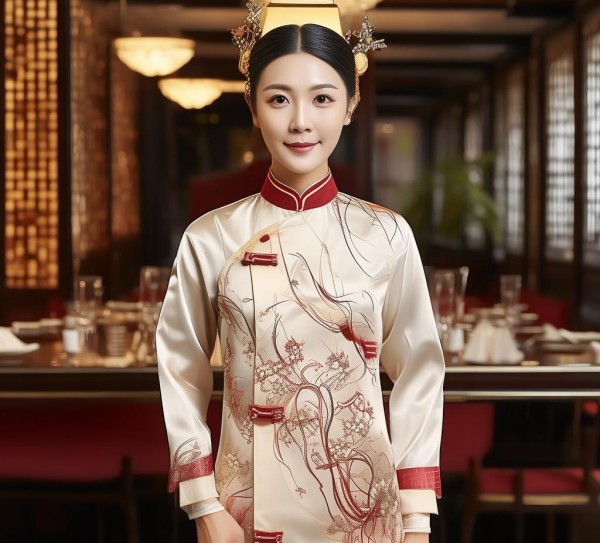 中式餐饮酒店服务员长袖工作服,传统韵味与现代功能的完美结合 中式餐饮酒店服务员长袖工作服,传统韵味与现代功能的完美结合