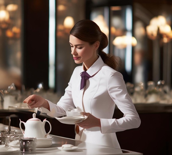 酒店服务员倒茶礼仪与标准站姿,专业服务的细节体现 酒店服务员倒茶礼仪与标准站姿,专业服务的细节体现