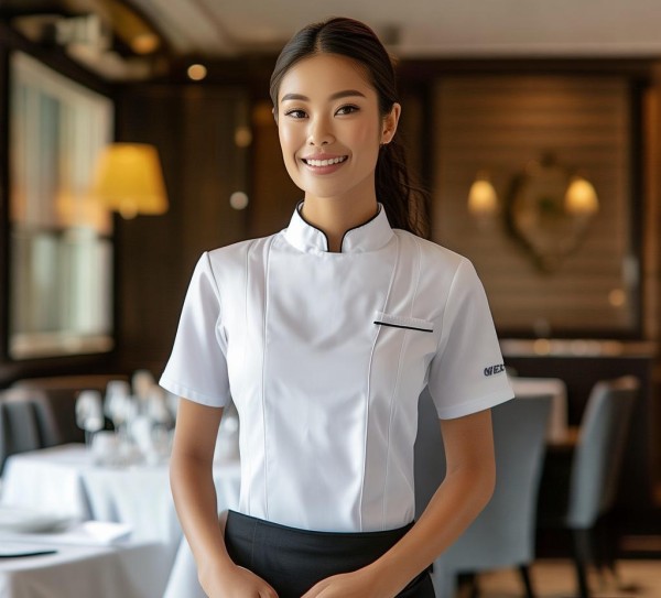 酒店餐饮女服务员短袖工作服,专业着装下的服务风采与效率保障 酒店餐饮女服务员短袖工作服,专业着装下的服务风采与效率保障