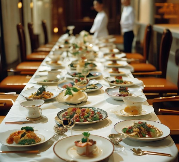 酒店餐饮中餐十人位摆台,细节把控服务品质,标准彰显专业素养 酒店餐饮中餐十人位摆台,细节把控服务品质,标准彰显专业素养