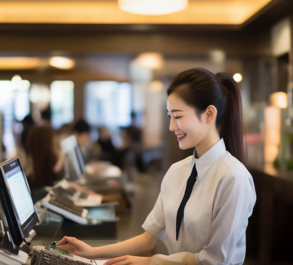 安徽兴成酒店预订服务员，专业预订，让宾客的旅途从预订开始就充满温馨